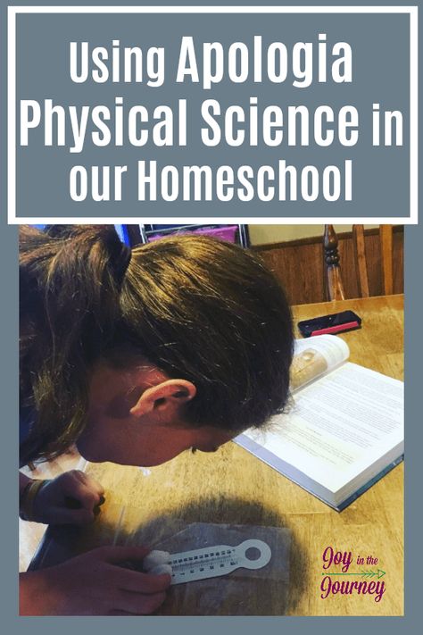 As my daughter has entered into high school level homeschool courses, we wondered how to approach Physical Science. She isn't exactly science-minded. Insert Apologia Physical Science! A great course for homeschool families. #homeschoolcurriculum #Apologia #science #PhysicalScience Apologia Physical Science, Science Kindergarten, Homeschooling Elementary, Homeschool Science Curriculum, Homeschool Lesson Plans, Joy In The Journey, Science Notebooks, Interactive Science Notebook, Homeschool High School