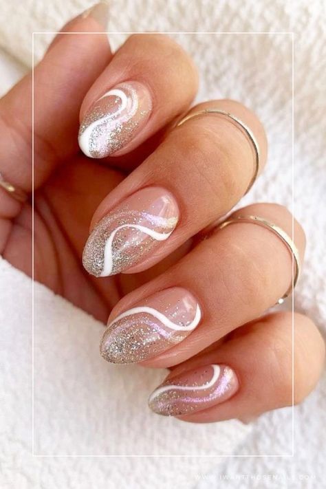 silver glitter nails designs Silver Glitter Nail Designs, Glitter Nails Ideas, Glitter Nail Ideas, Nails Graduation, Glitter Gradient Nails, Prom Nails Red, Prom Nails Silver, Silver Nail Designs, Glitter French Manicure