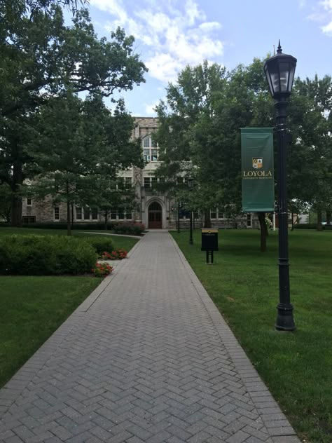 Loyola Aesthetic, Loyola Maryland, College Campus Aesthetic, Loyola University Maryland, Private School Aesthetic, Living Alone Diaries, Campus Aesthetic, College Vision Board, Loyola University