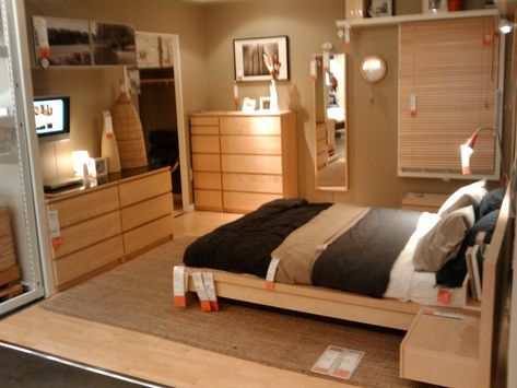 IKEA Malm Furniture - Natural Wood, Small Bedroom Natural Wood Bedroom Furniture, Bedroom Ideas Ikea, Malm Bedroom, Ikea Bedroom Sets, Ikea Bedroom Furniture, Remodel Hacks, Ikea Malm Bed, Malm Bed, Oak Bedroom Furniture