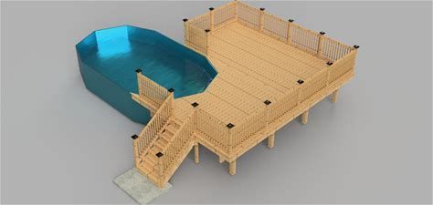 15 Most Inspiring Above-Ground Above Ground Pool Ideas On A Budget Deck Plans, Oval Pool Deck Ideas, Easy Pool Deck, Semi Above Ground Pool, Rectangle Above Ground Pool, Oval Above Ground Pools, Patio Plan, Deck Material, Decks Around Pools