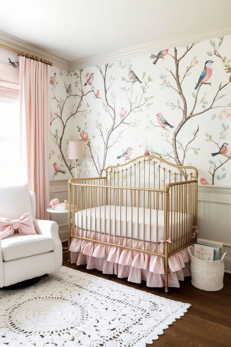 Woodland baby girl nursery