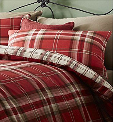 Red Bedding Sets, Christmas Bedroom Ideas, Tartan Bedding, Christmas Duvet Cover, Christmas Bedding Set, Red Duvet Cover, King Duvet Set, Catherine Lansfield, Canadian Winter