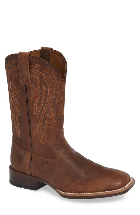 Men's Ariat Plano Cowboy Boot, Size 8 W - Brown Mens Brown Boots, Ariat Boots, Horse Boots, Mens Cowboy, Ariat Shoes, Gifts For Hunters, Mens Cowboy Boots, Boots Mens, Chelsea Boots Men