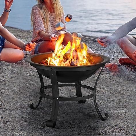 This fire pit is suitable for multiple purposes, such as campfires, bonfires, or BBQ on the patio, by the side of the pool, backyard, or taking it with you to travel around Fire Pit Spark Screen, Camping Bonfire, Fire Poker, Fire Pokers, Metal Fire Pit, Outdoor Fireplace Patio, Round Fire Pit, Square Fire Pit, Small Yards