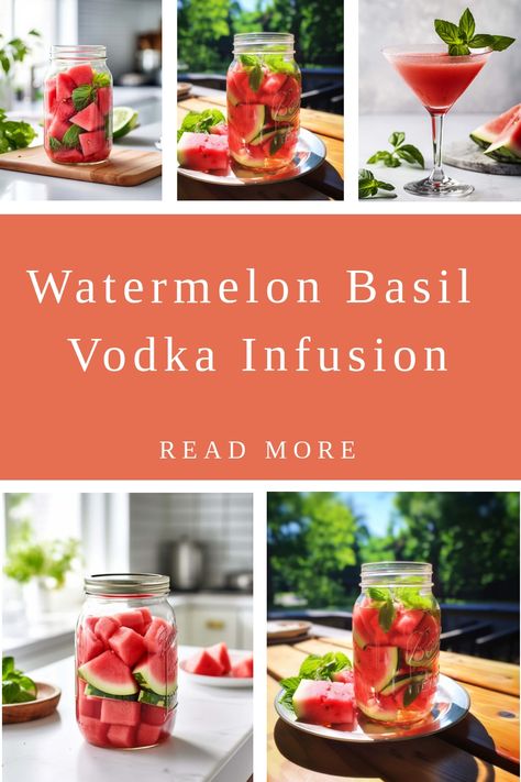 A watermelon basil vodka infusion is the perfect homemade mixer for summertime! Learn how to make this easy, tasty infusion and enjoy it in cocktails or alone! Basil Cocktail, Wide Mouth Mason Jars, Vodka Recipes, Infused Vodka, Fresh Watermelon, Watermelon Slices, Vodka Drinks, Vodka Cocktails, Taste Testing