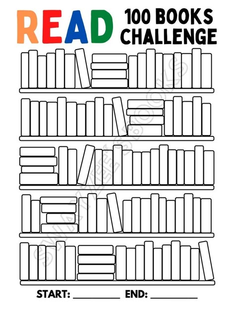 Kids Reading Challenge, Books Read Tracker, Book Chart, 100 Book Challenge, Reading Log Printable, Book Reading Journal, 100 Books, Book Tracker, Library Activities