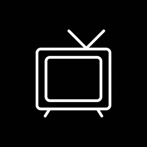 Tv Icon Black, Entertainment Widget, Dark App Icons, Dark Apps, Tv App Icon, Black Instagram Highlight Covers, Instagram Highlights Icons, Phone Makeover, All Apps Icon