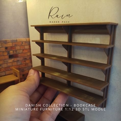 Diy Dollhouse Shelf, Mini Book Shelf Diy, Bookshelf Miniature, Bookcase Dollhouse, Mini House Furniture, Miniature Bookcase, Dollhouse Shelf, Printer Design, Christmas Fairies