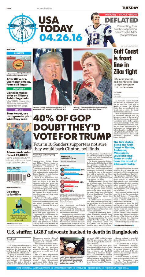 Today’s Front Pages | Newseum Usa News Today, News Layout, Newspaper Layout, Usa Today News, Newark New Jersey, First Amendment, News Paper, English News, Usa News