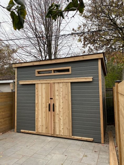 Contemporary Garden Shed, Custom Sheds Ideas, Modern Sheds Ideas Backyard, Small Backyard Shed Ideas, Modern Shed Ideas, Storage Sheds Ideas Backyard, Outdoor Shed Ideas, Modern Storage Shed, Modern Shed Design