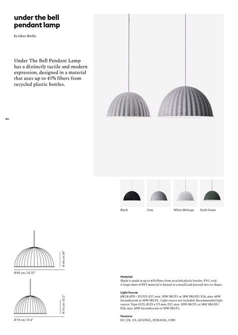 Muuto Lighting Catalog—Side 42 Muuto Airy Coffee Table, Muuto In Situ, Muuto Lighting, Muuto Pendant Light, Muuto Ambit Wall Lamp, Light Ideas, Ambient Light, Ambient Lighting, Opal