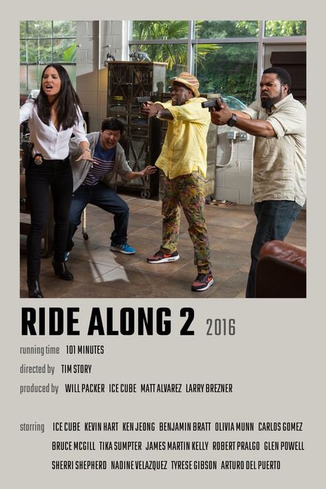 Ride Along 2 Movie Poster Ride Along Movie, Tim Story, Benjamin Bratt, Sherri Shepherd, Tika Sumpter, Ken Jeong, Glen Powell, Ride Along, James Martin