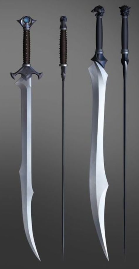 Icingdeath And Twinkle, Light And Dark Swords, Scimitar Fantasy, Scimitar Art, Scimitar Dnd, Deep Gnome, Fantasy Swords, Fantasy World Map, Types Of Swords