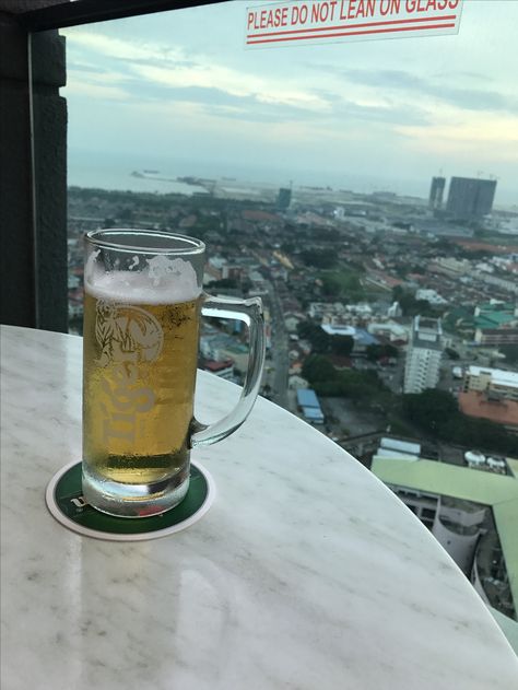 Tiger beer on 41 floor shore sky bar Melaka Malaysia, Tiger Beer, Sky Bar, Melaka, Beer Mug, Beer Glasses, Beer, Bar, Quick Saves