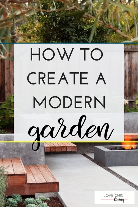 Contemporary garden design for modern family homes. if you want to create a family friendly, modern garden look no further than these ideas and tips.  #gardendesign #moderngarden #contemporarygarden #familygarden #lovechicliving Modern Gardening, Modern Garden Bed Ideas, Contemporary Gardens, Contemporary Garden Design Layout, Modern Garden Design Ideas, Modern Garden Inspiration, New Build Garden Ideas, Modern Garden Landscaping, Garden Planning Layout