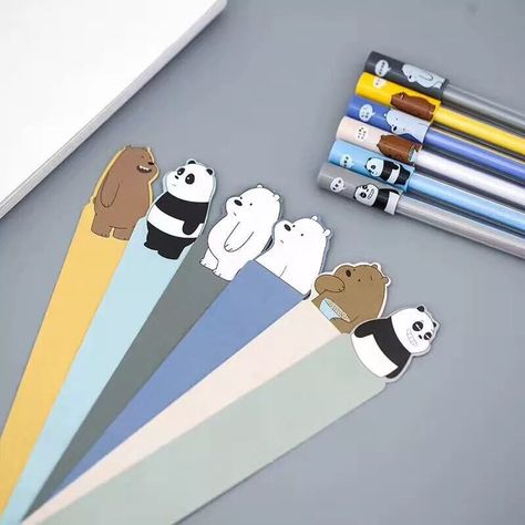 3 Bare Bears, We Bare Bears Bookmark, Handmade Bookmarks Diy, We Bare Bears Wallpapers, Desain Quilling, Creative Bookmarks, Bookmark Craft, Cute Bookmarks, We Bear