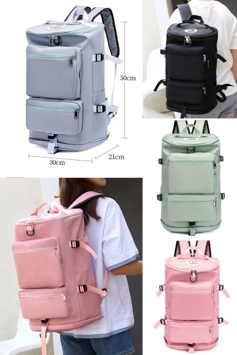 Drum Shape Large Capacity Oxford Laptop Rucksack Multifunctional Shoulder Bag Outdoor Fitness Bag Cylindrical Travel Backpack Everyday Bag Essentials, Big Backpacks, Animal Backpacks, Travel Rucksack, Backpack Free, Computer Backpack, Backpack For Teens, Outdoor Fitness, Workout Bags