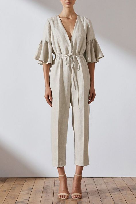 Linen Fashion, Shona Joy, Linen Jumpsuit, Mode Inspo, Mode Vintage, Linen Clothes, Mode Inspiration, Primavera Estate, Look Fashion