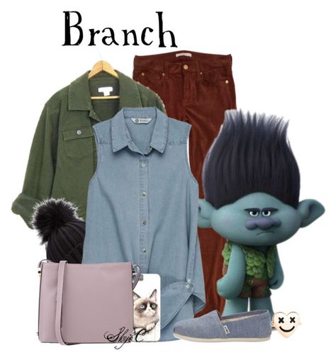 "Branch - Dreamworks Trolls" by rubytyra ❤ liked on Polyvore featuring 7 For All Mankind, Miss Selfridge, Bobeau, TOMS and Laura Di Maggio Movie Fits, Bounding Outfits, Hangout Ideas, Branch Trolls, Troll Costume, Female Pose, Trolls Movie, Character Inspired Outfits, Disney Bound Outfits