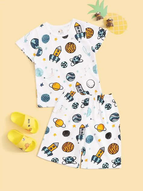 Printed Tee Women, Boys Nightwear, Boys Night, Pajama Fashion, Boys Sleepwear, Boys Stripes, Small Clothes, Painted Denim, Galaxy Print