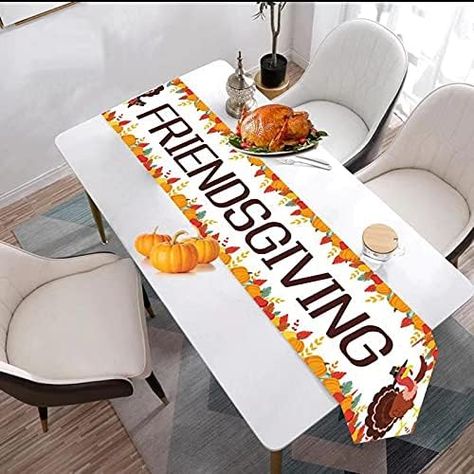 Amazon.com: Friendsgiving Party Decorations, Friendsgiving Table Runner, Thanksgiving Party Decorations,Autumn Home Table Runner Decoration, Thanksgiving Interior Party Decoration，Thanksgiving Party Supplies : Home & Kitchen Friendsgiving Party Decorations, Thanksgiving Dinner Table Setting, Table Runner Thanksgiving, Friendsgiving Dinner Party, Thanksgiving Home Decorations, Friendsgiving Decorations, Thanksgiving Party Decorations, Thanksgiving Table Runner, Friendsgiving Party