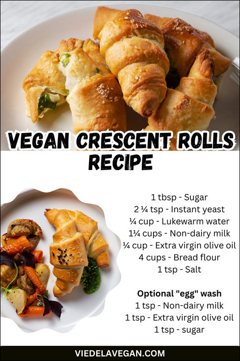 vegan Crescent Rolls recipe Vegan Crescent Roll Recipes, Crescent Rolls Recipe, Warm Wine, Vegan Snack Recipes, Vegan Snack, Crescent Roll Recipes, Vegan Milk, Kale Chips, Secrets Revealed