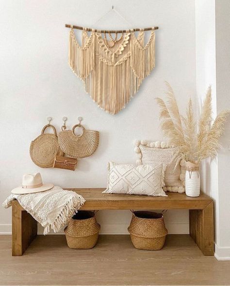 Macrame wall hanging. Large size. long tassels. Crochet home art for living room bedroom. Woven wall decoration. gift for housewarming Macrame Wall Hanging Large, Room Wall Hanging, Wall Decor Farmhouse, Bed Frame Design, Bohemian Wall Decor, Bohemian Wall, Bohemian Interior, Boho Room, Macrame Decor