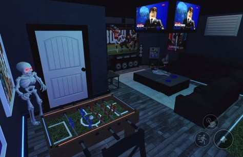 Bloxburg Decals Codes Gaming Room, Bloxburg Chill Room Ideas, Game Room Ideas Bloxburg, Teen Boy Bedroom Bloxburg, Bloxburg Boys Room Decals, Gaming Room Bloxburg, Boy Bedroom Ideas Bloxburg, Game Room Bloxburg, Bloxburg Game Room Ideas