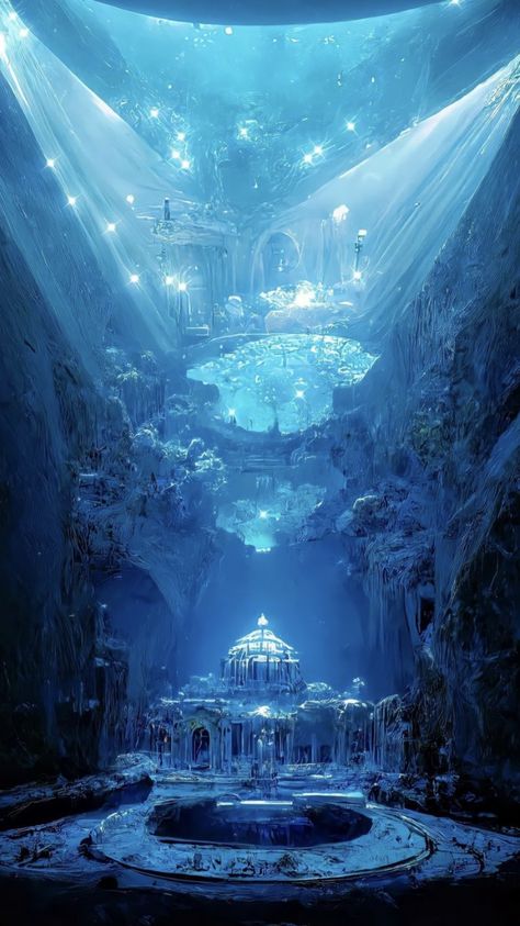 Atlantis Theme, Underwater Palace, Dnd Campaign, Underwater City, Dream Fantasy, Fantasy City, Fantasy Castle, Fantasy Places, Fantasy Art Landscapes