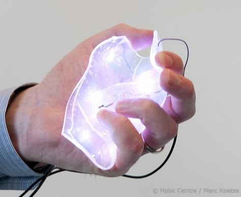 Rubbery light by Marc Koetse, via Flickr High Tech Fashion, Interactive Lighting, Future Technology Concept, Smart Clothing, Smart Textiles, E Textiles, Speculative Design, Smart Materials, Rubber Patch