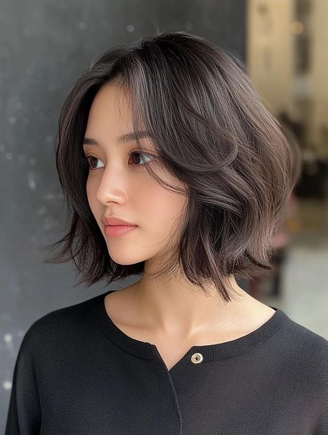 Medium Bob Haircuts: Stylish and Versatile Looks to Try Short Simple Haircut, French Bob Asian, Asian Short Hair Bob, Bob Haircut Asian, Short Bob Thick Hair, Bob Hairstyles Asian, Asian Hair Bob, Thick Bob Haircut, Asian Bob Haircut