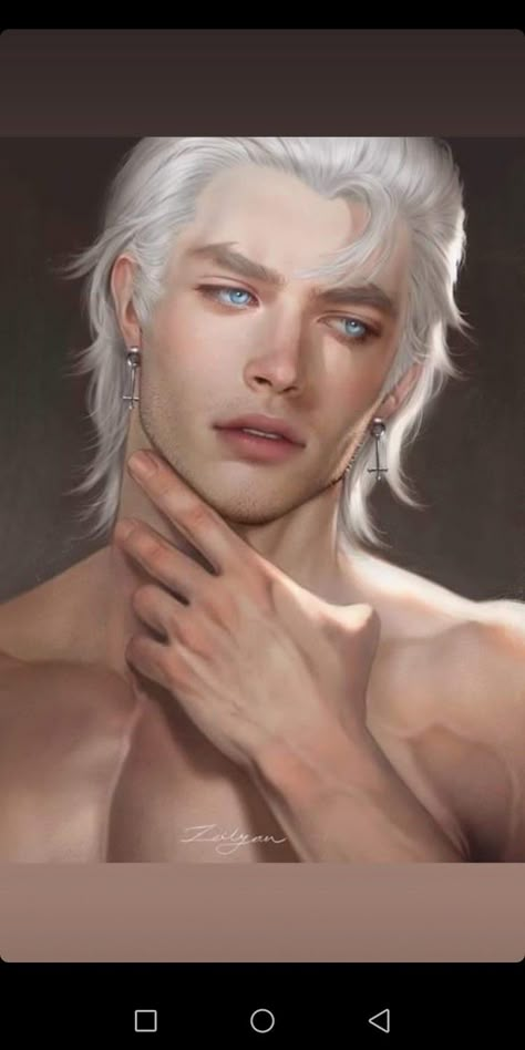 White Hair Men Character Inspiration, Blue Hair Male Character Art, White Haired Vampire Male, Male Fantasy Hairstyles, Silver Hair Male, White Haired Male Character Art, Dragons Pictures, Dragons Inspiration, Guys With White Hair