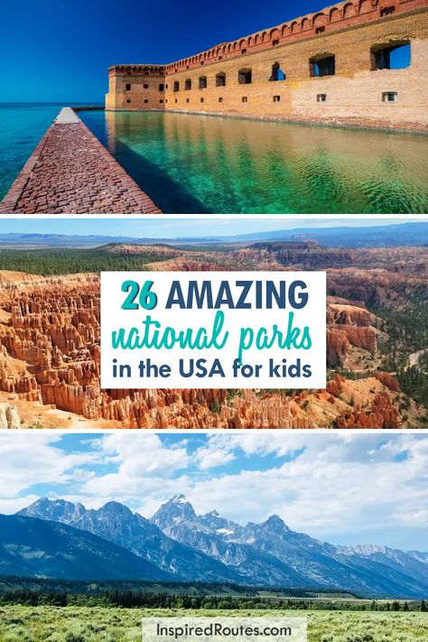 26 Best National Parks for Kids (that are Actually Fun) Vacations With Kids, Family Vacation Ideas, Best National Parks, American National Parks, Dry Tortugas, Hiking National Parks, National Park Vacation, National Park Road Trip, Sequoia National Park