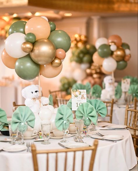 Trending colors for a gender neutral shower Gender Neutral Baby Shower Ideas, Neutral Baby Shower Ideas, Neutral Shower, Trending Colors, Gold Baby Shower, Gender Neutral Colors, Spring Baby Shower, Gender Reveal Decorations, Baby Shower Inspiration