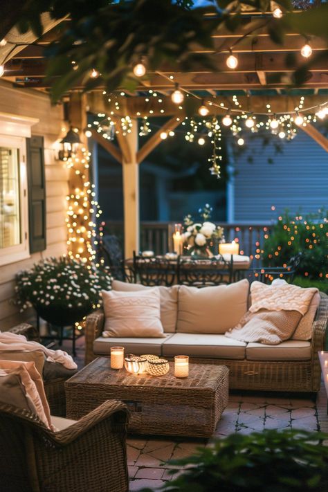 Small Patio Ideas That Won't Break the Bank - Quiet Minimal Small Outdoor Covered Patio Ideas, Outdoor Area Inspiration, Simple Back Patio Decor, Condo Outdoor Patio Ideas, Small Cozy Outdoor Spaces, Small Back Patio Decor, Romantic Patio Ideas, Small Backyard With Hot Tub, Cute Small Backyard