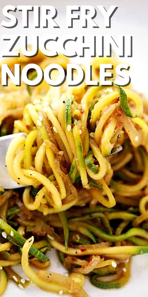 Teriyaki Zucchini Noodles, Zucchini Swirls Recipes, Beef Zoodle Recipes, Veggie Spiral Recipes, Zoodle Recipes Healthy Clean Eating, Cold Zoodle Recipes, Asian Zucchini Noodles, Spiral Zucchini Recipes Spaghetti, Spiral Zucchini Recipes Healthy