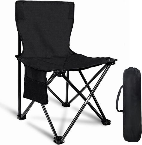 ReeMoo Camping Chair, Portable Folding Chair with Side Pocket and Storage Bag, Easy Folding and Storage, Folding Chair Suitable for Fishing, Travel, Beach, Picnic, Lawn Outdoor Portable Camping Chair, Outdoor Folding Chairs, Folding Camping Chairs, Inflatable Mattress, Camping Furniture, Camping Chair, Folding Chair, Bag Storage, Camping