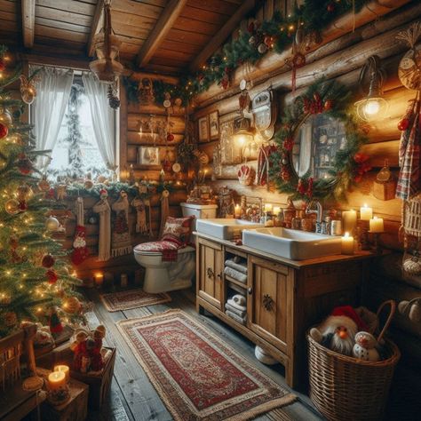 Dreaming of a cozy winter at a Christmas cabin ☕️🔥 Made with AI #roomdecor #dreamhome #home #homedesign #homeinterior #ai #aiinterior #aiart #cluttercore #cabin #cabinlife #cabinvibes #rusticdecor #christmasdecor #christmasdecorations #christmasspirit #christmasvibes #christmastime Shed Cabin Interior, Log Cabin Christmas Decor, Cozy Christmas Cabin, Christmas Cabin Decor, Cabin Christmas Decor, Log Cabin Christmas, Country Baths, Christmas Cabin, Shed Cabin