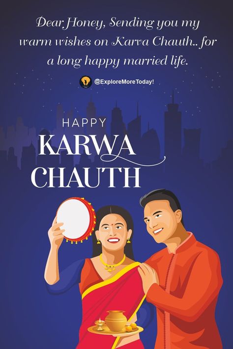 Happy Karwa Chauth Wishes! Karwachauth Quotes, Karwa Chauth Wishes, Birthday Message For Mom, Message For Mom, Happy Karwa Chauth, Wedding Bangles, Wishes For Husband, Karva Chauth, Happy Navratri Images