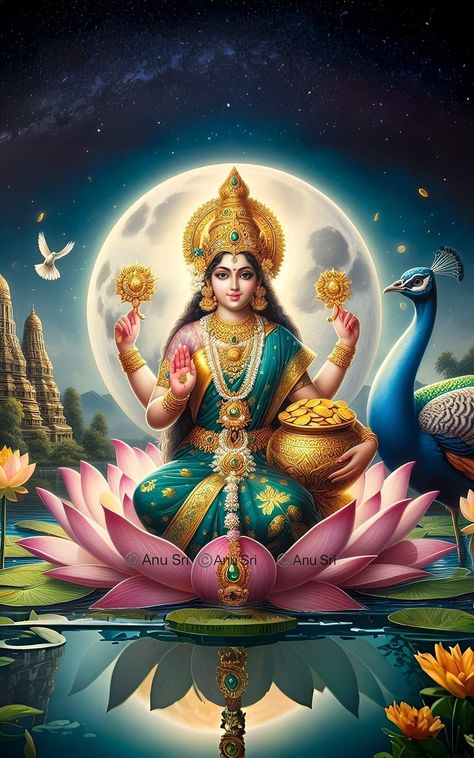 Maha Laxmi Hd Wallpaper, Lakshmi Wallpaper, Saraswati Images, Mata Laxmi, Maha Laxmi, Maa Laxmi, Mata Ji, Laxmi Narayan, God Blessings