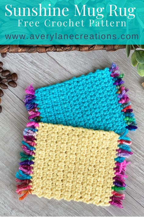 Crochet Mug, Crochet Mug Cozy, Mug Rug Patterns, Hobby Ideas, Dishcloth Crochet Pattern, Crochet Coaster Pattern, Crochet Washcloth, Crochet Sunflower, Crochet Dishcloths