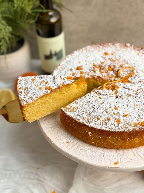 Orange Olive Oil Cake - BAKE WITH ZOHA Orange Olive Oil Bundt Cake, Orange Olive Oil Cake Giada, Orange Olive Oil Cake Recipe, Blood Orange Olive Oil Cake, Vanilla Bundt Cake Recipes, Olive Oil Cakes, Orange Olive Oil Cake, Orange Olive Oil, Olive Oil Cake Recipe