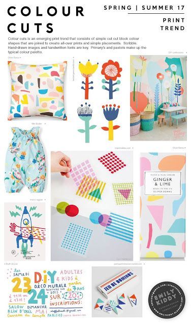 SS17 // Print Trend: Colour Cuts | Emily Kiddy | Bloglovin’ Fashion Trending Moodboard, 2017 Trends, Prints And Patterns, Kids Fashion Trends, Textile Industry, Baby Trend, Kids Trend, Print Trends, Color Shapes