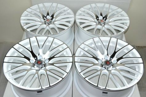 Tacoma Wheels, Lancer Gts, Bmw White, Custom Rims, Mustang Wheels, Custom Vehicles, Car Rims, Ultimate Garage, White Rims