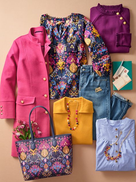 Talbots Outfits, Talbots Fashion, Colorful Wardrobe, Shop Pants, Shoes Outfit Fashion, Layered Fashion, Over 50 Womens Fashion, Lovely Clothes, Outfit Combinations