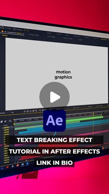 Abhishek Dubey on Instagram: "Motion Graphics Text Animation Tutorial in After Effects - No Plugins  .  Full Tutorial on my YouTube channel - Motion Nations (link in bio)  . .  Follow for more! .  . #aftereffectstutorial #aftereffects #motiongraphics #motiondesign #animation #illustrator #adobe #adobeaftereffects #lettering #aftereffectstutorials #christmas #facebook #art #artist #design #tutorial #designer #illustration #creative #sports #reels #textanimation #logo #logoanimation #typedesign #typography #logodesigns #motiondesigner #calligritype #caligraphy" Aftereffects Motion Graphics, Motion Graphics Typography, After Effect Tutorial, Text Animation, Animation Tutorial, After Effects, Type Design, Art Portfolio, 로고 디자인