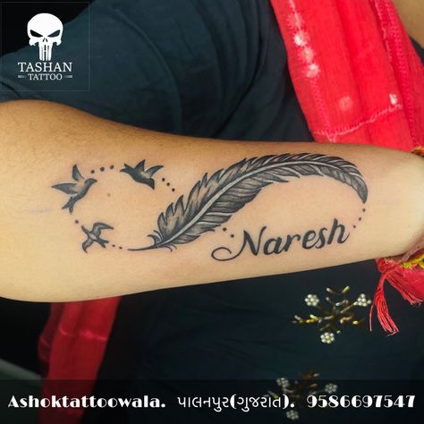 TashanTattoo
AshokTattooWala
S.20. Tirupati plaza
Opp. New bus stand
Near gd modi collage
Palanpur (gujrat)
9586697547
9687533310 Infinity Tattoo With Feather, Frizzy Wavy Hair, Memorial Tattoo Quotes, Heart Drawings, Believe Tattoos, Girl Shoulder Tattoos, Girls Tattoo, Lowrider Art, Shoulder Tattoos