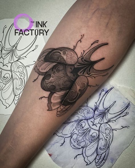 Stag Beetle Tattoo, Burning Embers, Beetle Tattoo, God Of Thunder, Stag Beetle, Tattoo Inspo, Black And Grey Tattoos, Thor, Tattoo Artists