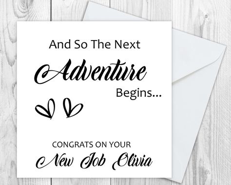 New job Card - Congratulations, Good Luck leaving Card for a co-worker, congratulations on your new job for Her Him by CardsFromHeartsUK on Etsy Congratulations On Your New Job, Leaving Cards, New Job Card, She & Him, New Job, Good Luck, Birthday Cards, United Kingdom, Greeting Cards